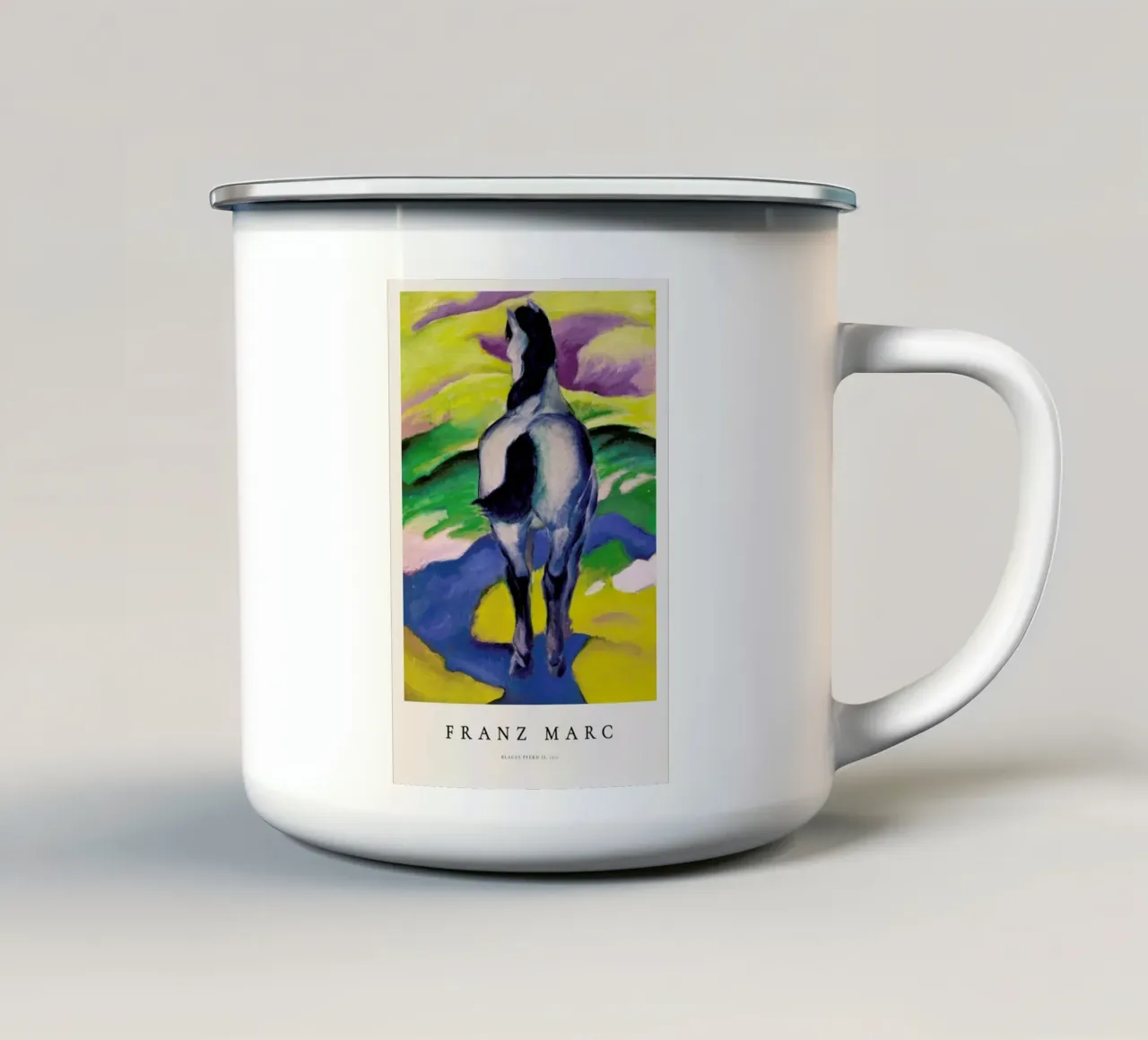 Franz Marc - Blaues Pferd II tazza in smalto da ARTOTHEK