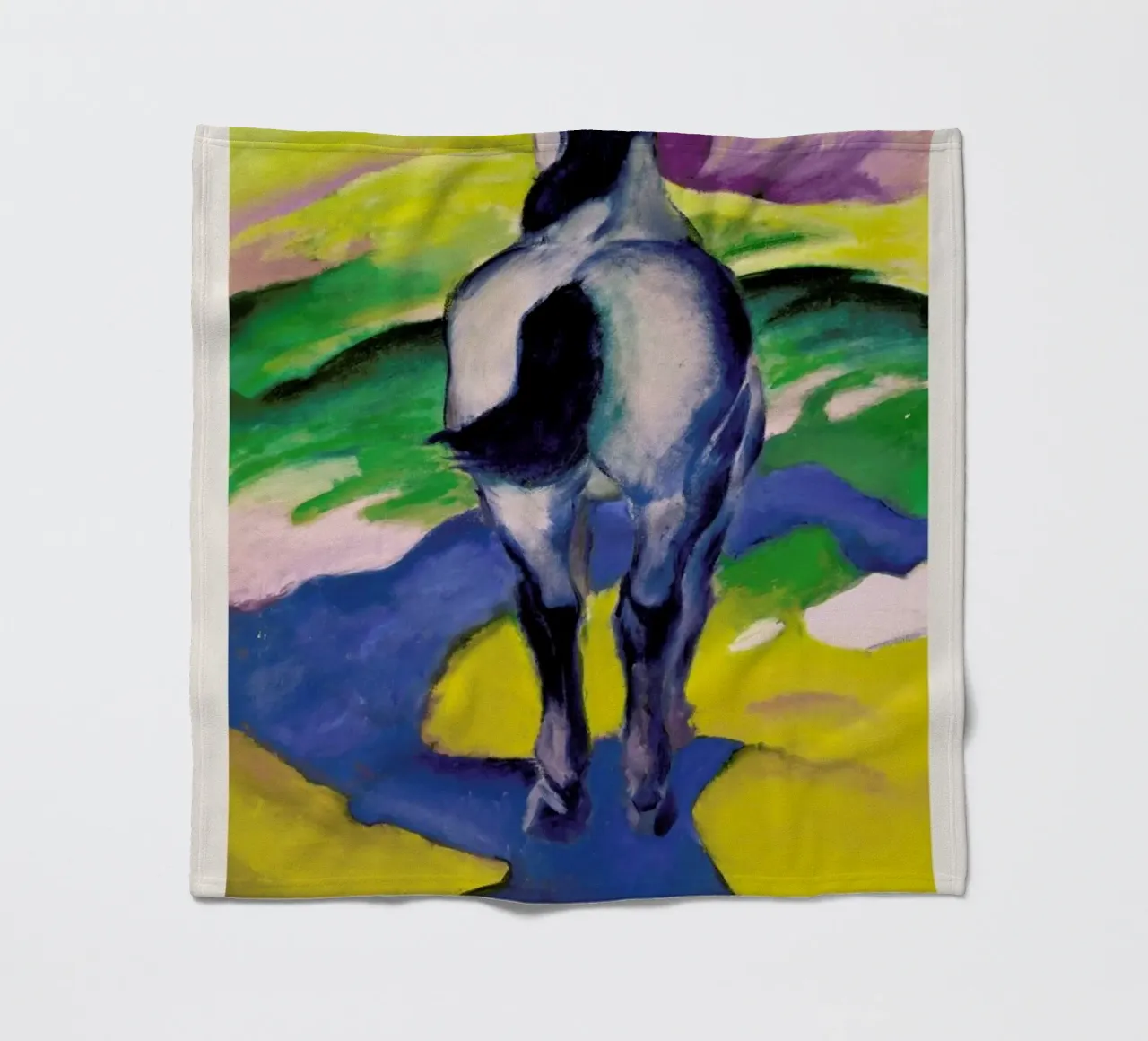 Franz Marc - Blaues Pferd II coperta in pile da ARTOTHEK