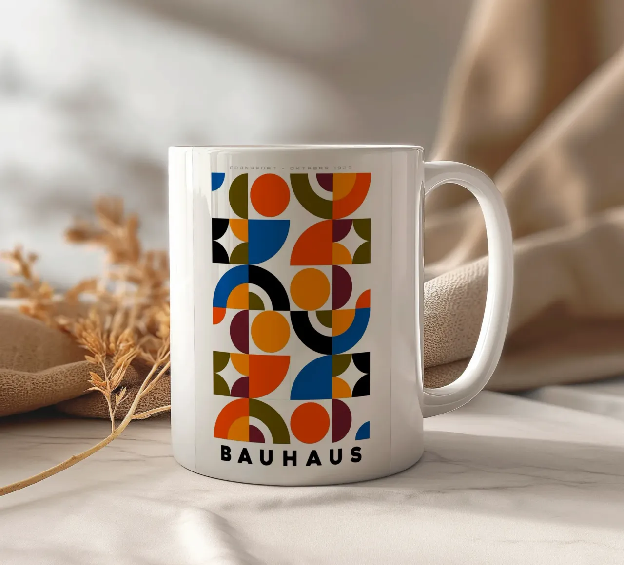 Bauhaus Comp BORG ceramic mug by Dale Edward YoungJr
