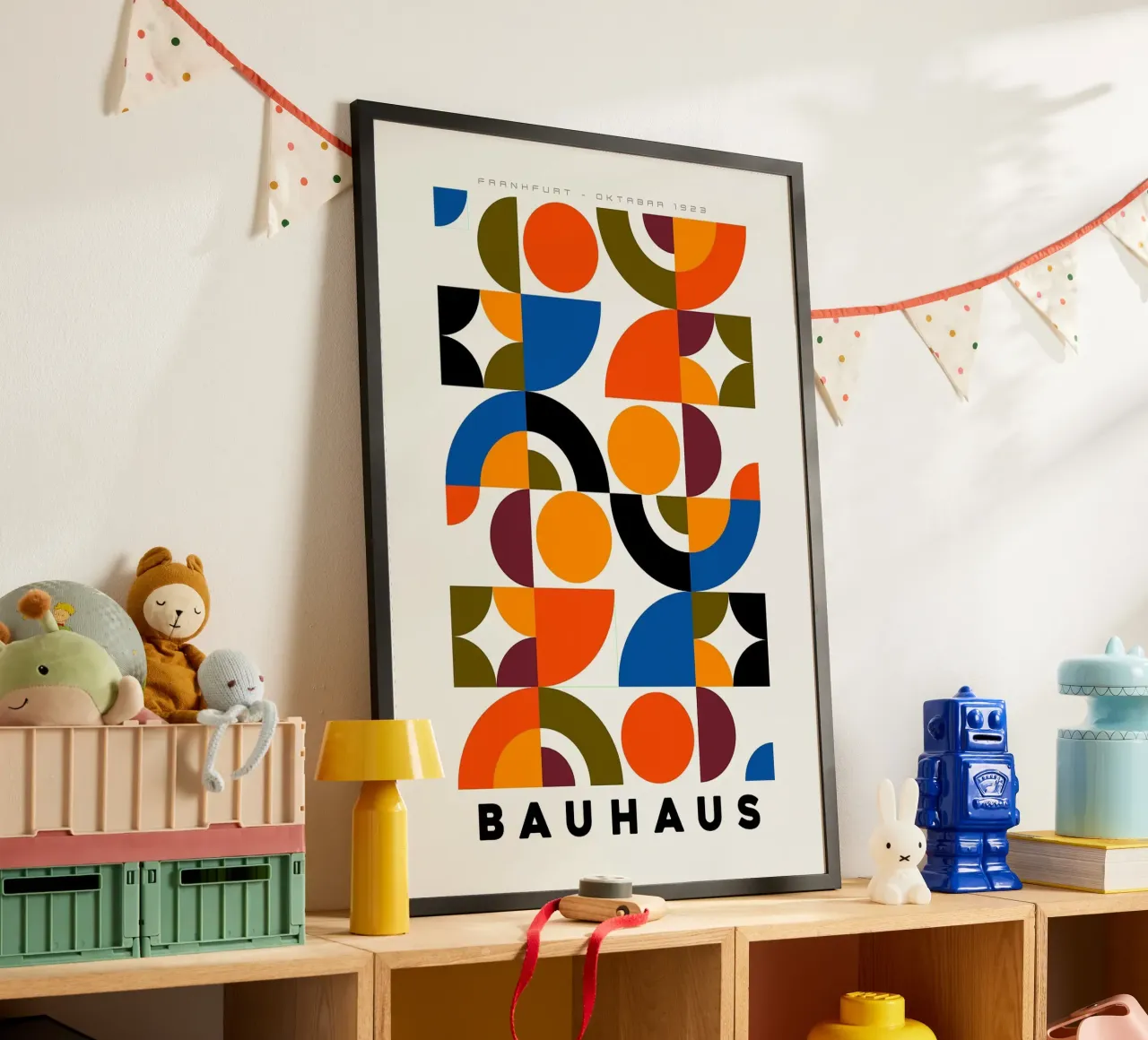 Bauhaus Comp BORG poster con telaio in plastica da Dale Edward YoungJr