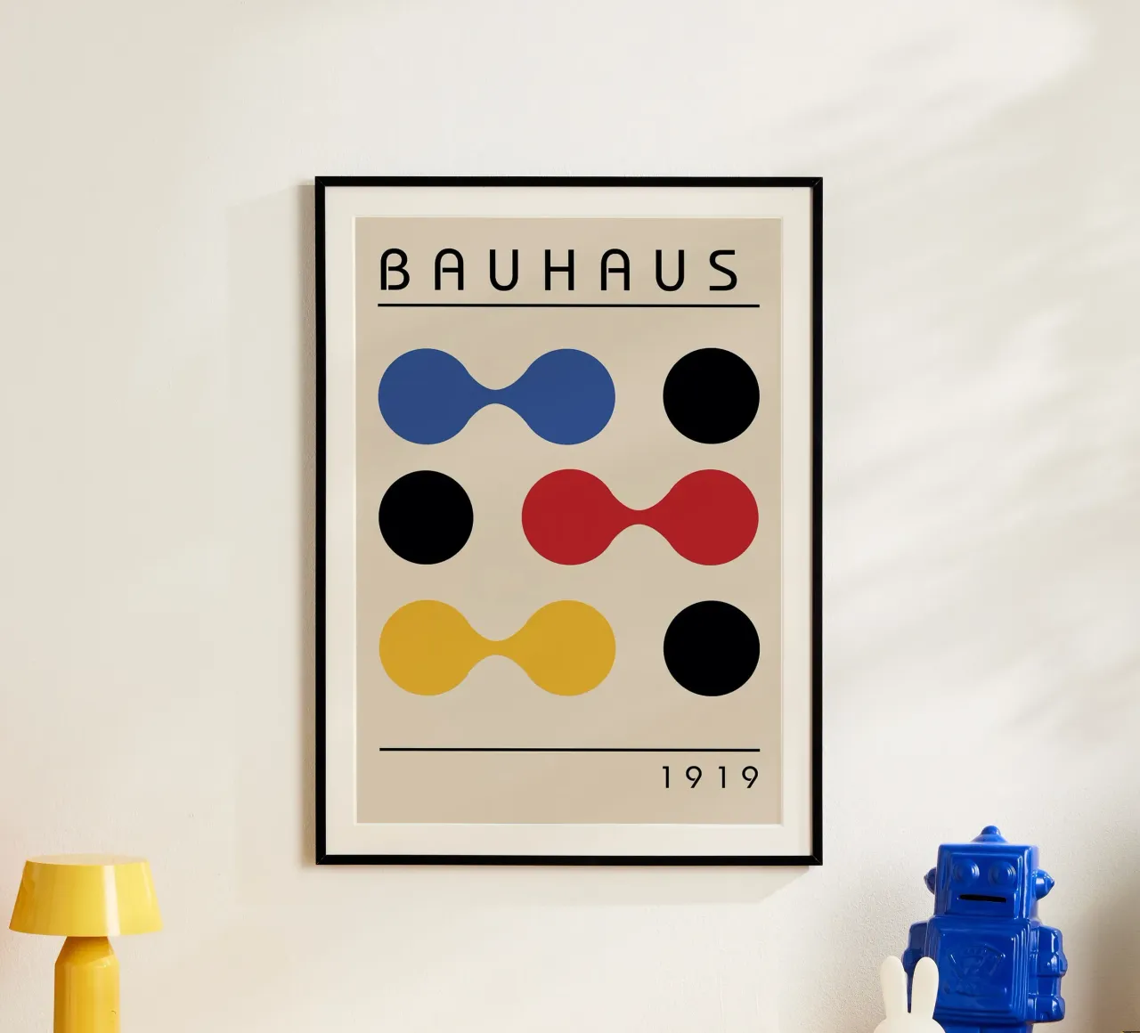 Arte geometrica Bauhaus poster con telaio in legno da Dale Edward YoungJr
