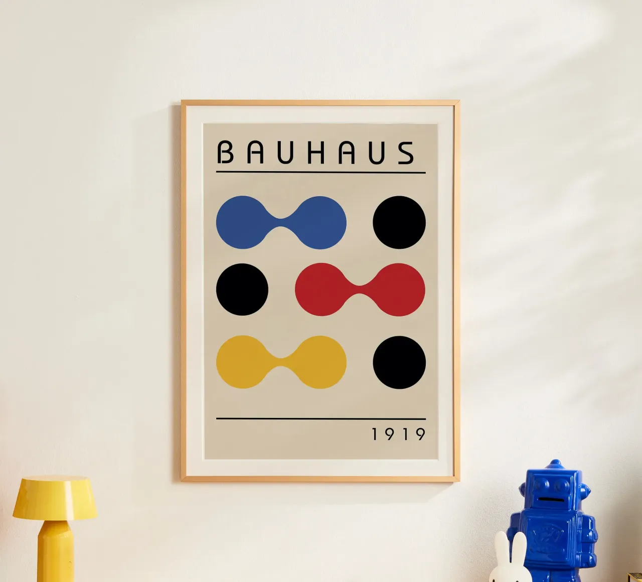 Arte geometrica Bauhaus poster con telaio in legno da Dale Edward YoungJr