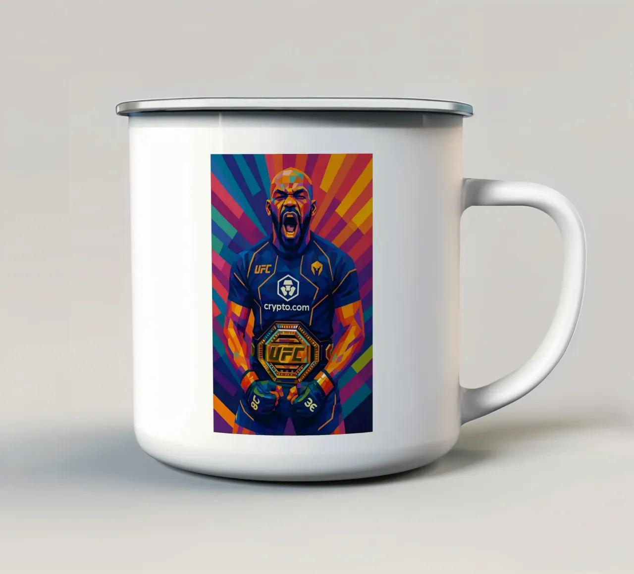 Jon Jones tazza in smalto da HopeStudio