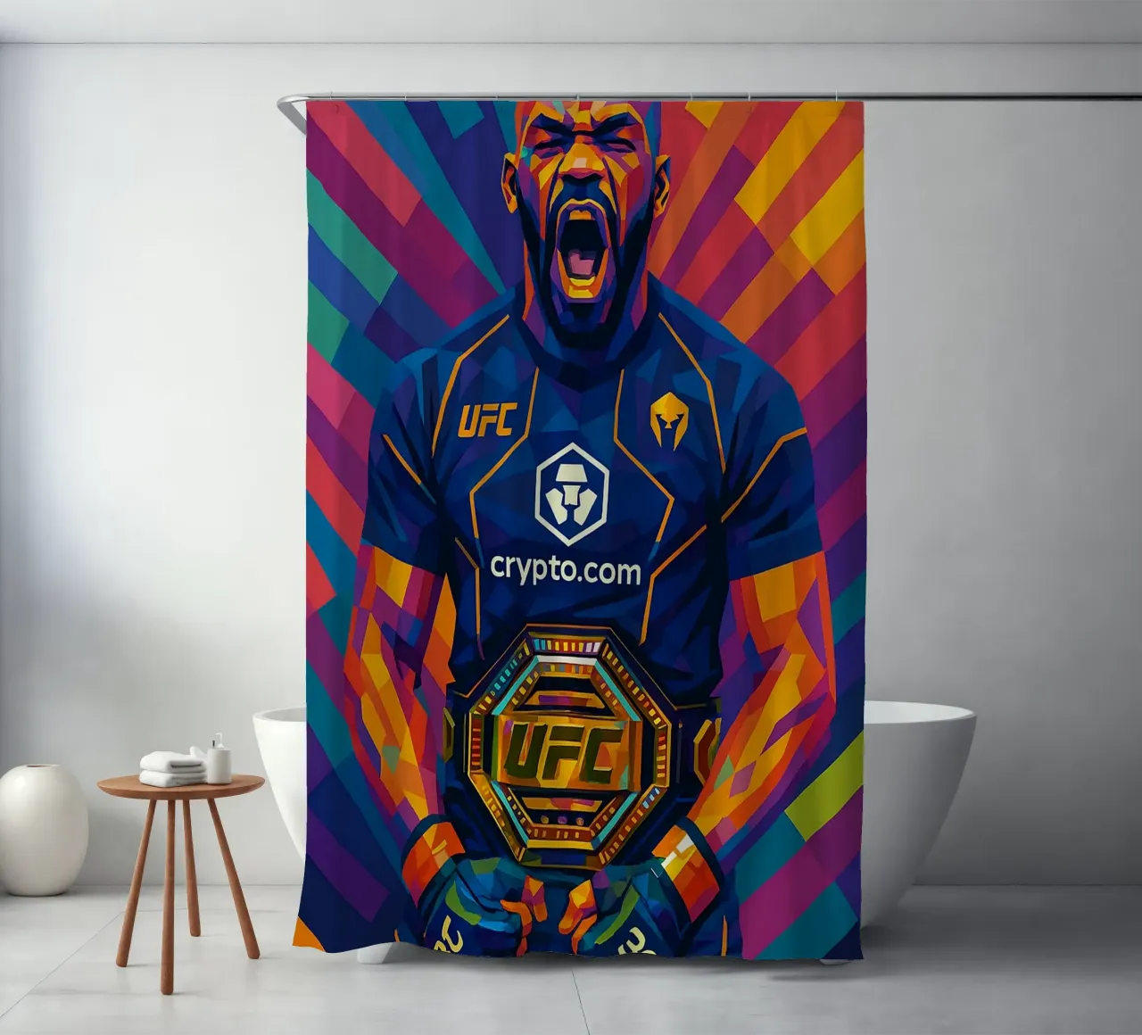 Jon Jones shower curtain by HopeStudio