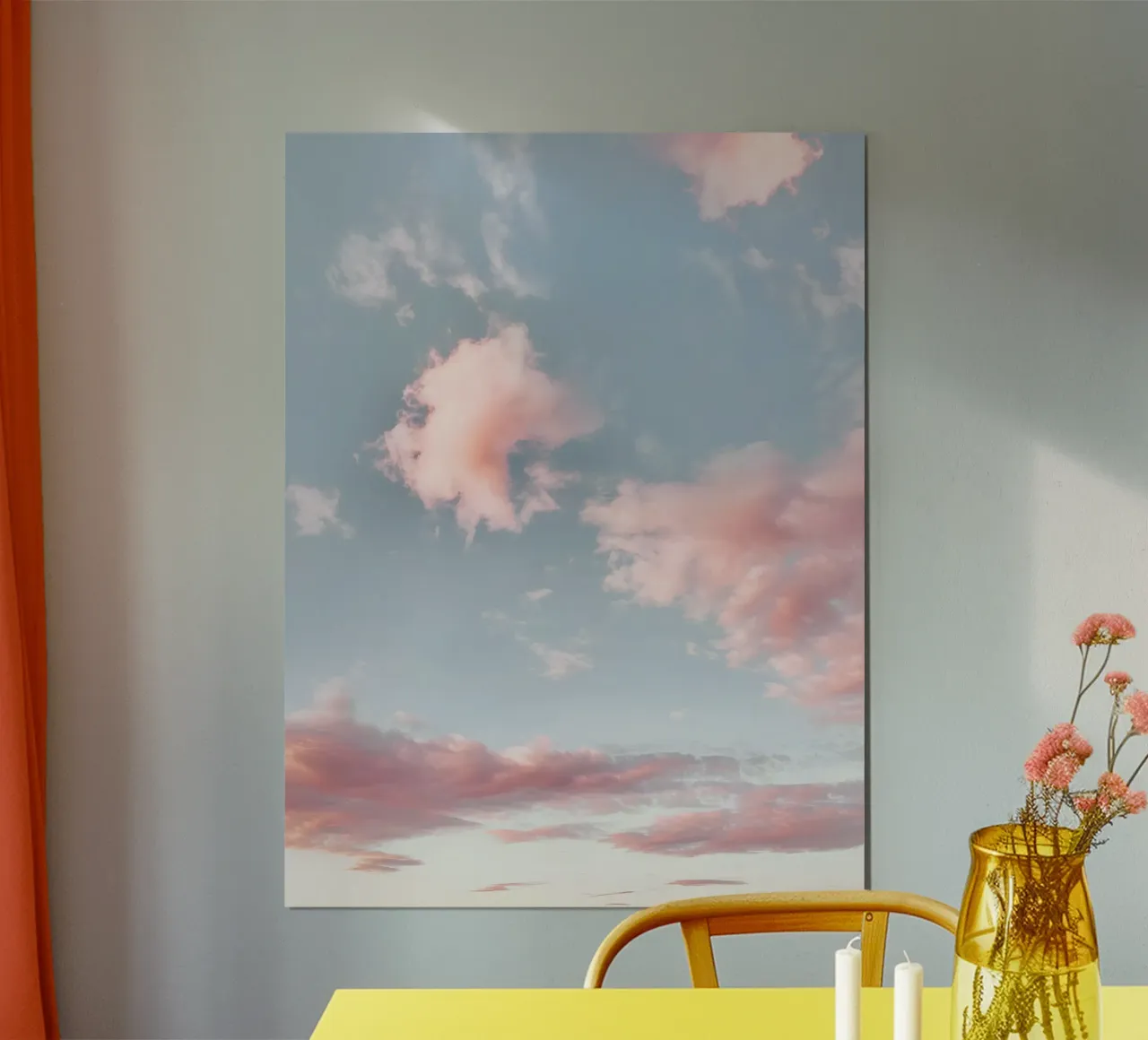 Cielo di zucchero filato poster con telaio in plastica da Moon  Bloom