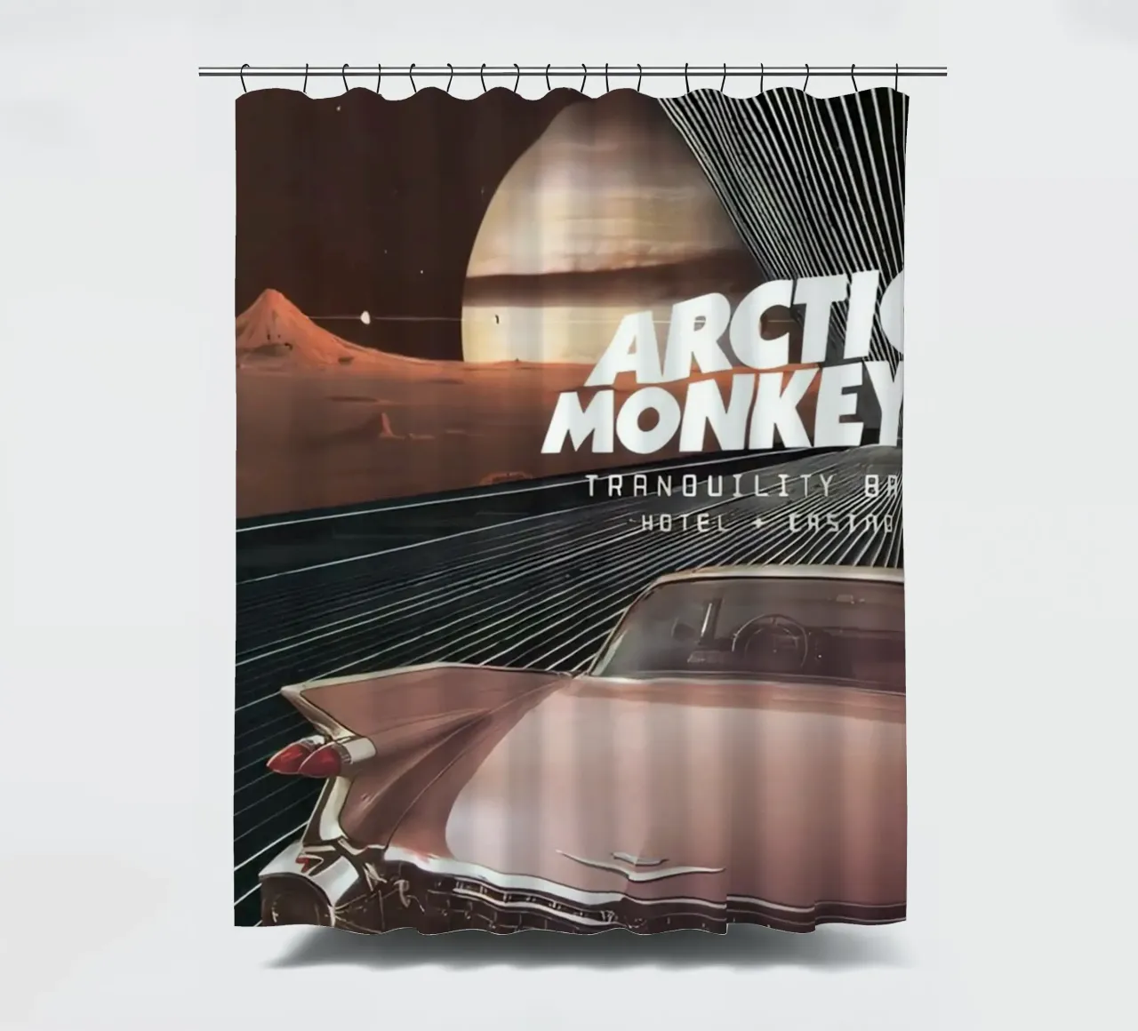 Arctic Car on Space shower curtain by Alex happy shop