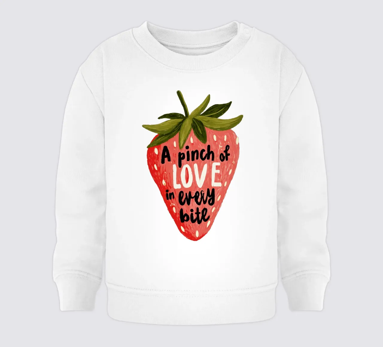 Citazione di frutti di bosco con frutta sorridente e colori tenui felpa neonato da Modern Muse
