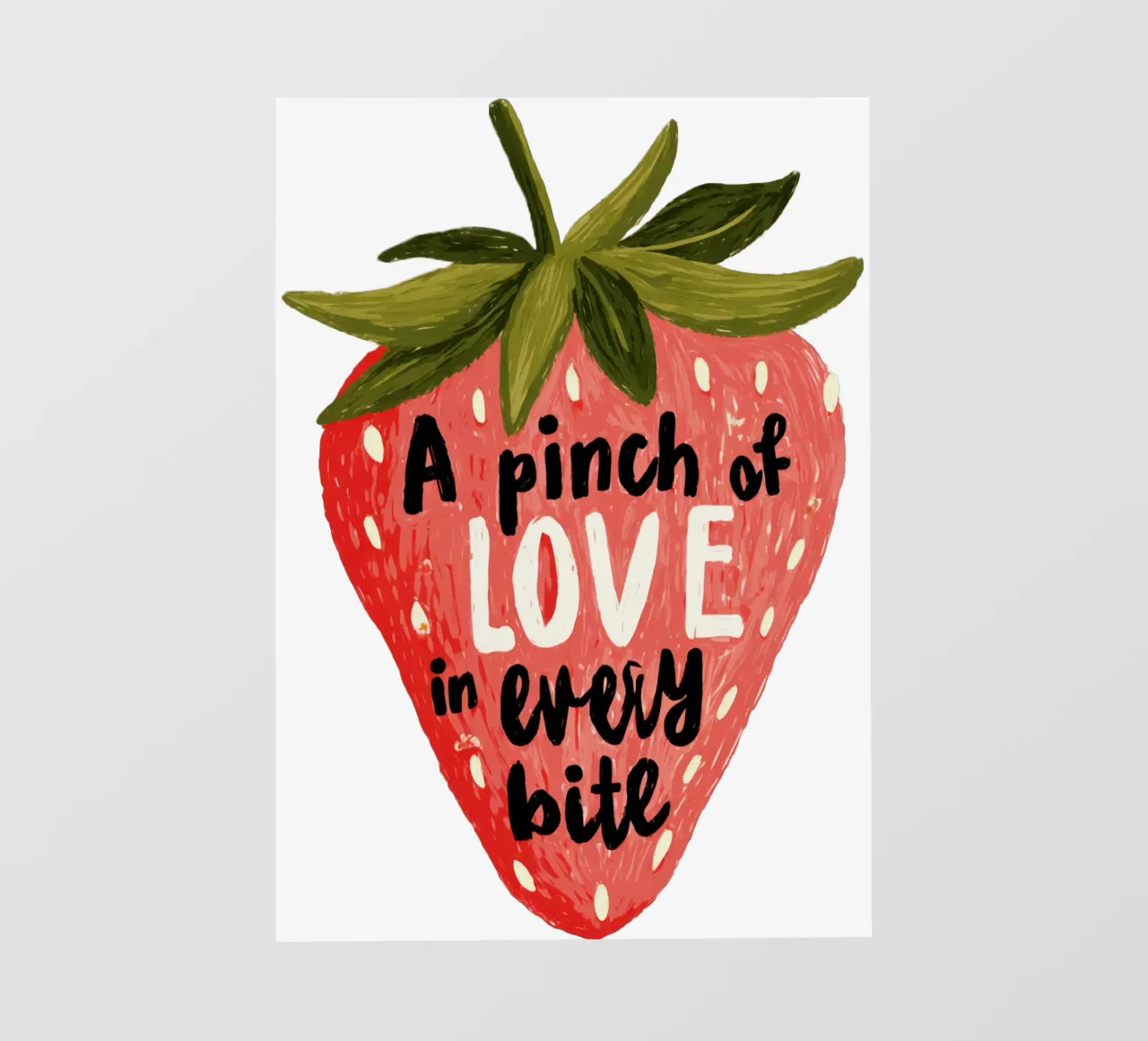 Citazione di frutti di bosco con frutta sorridente e colori tenui telo in pvc da Modern Muse