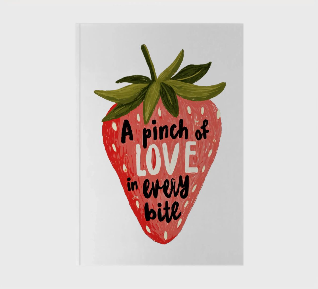 Sweet Berry Quote with Smiling Fruit and Soft Colors notebook by Modern Muse