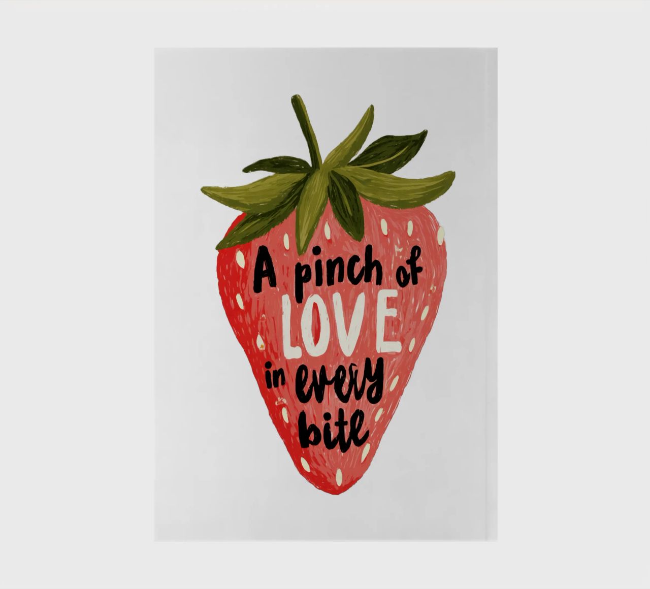 Sweet Berry Quote with Smiling Fruit and Soft Colors notebook by Modern Muse