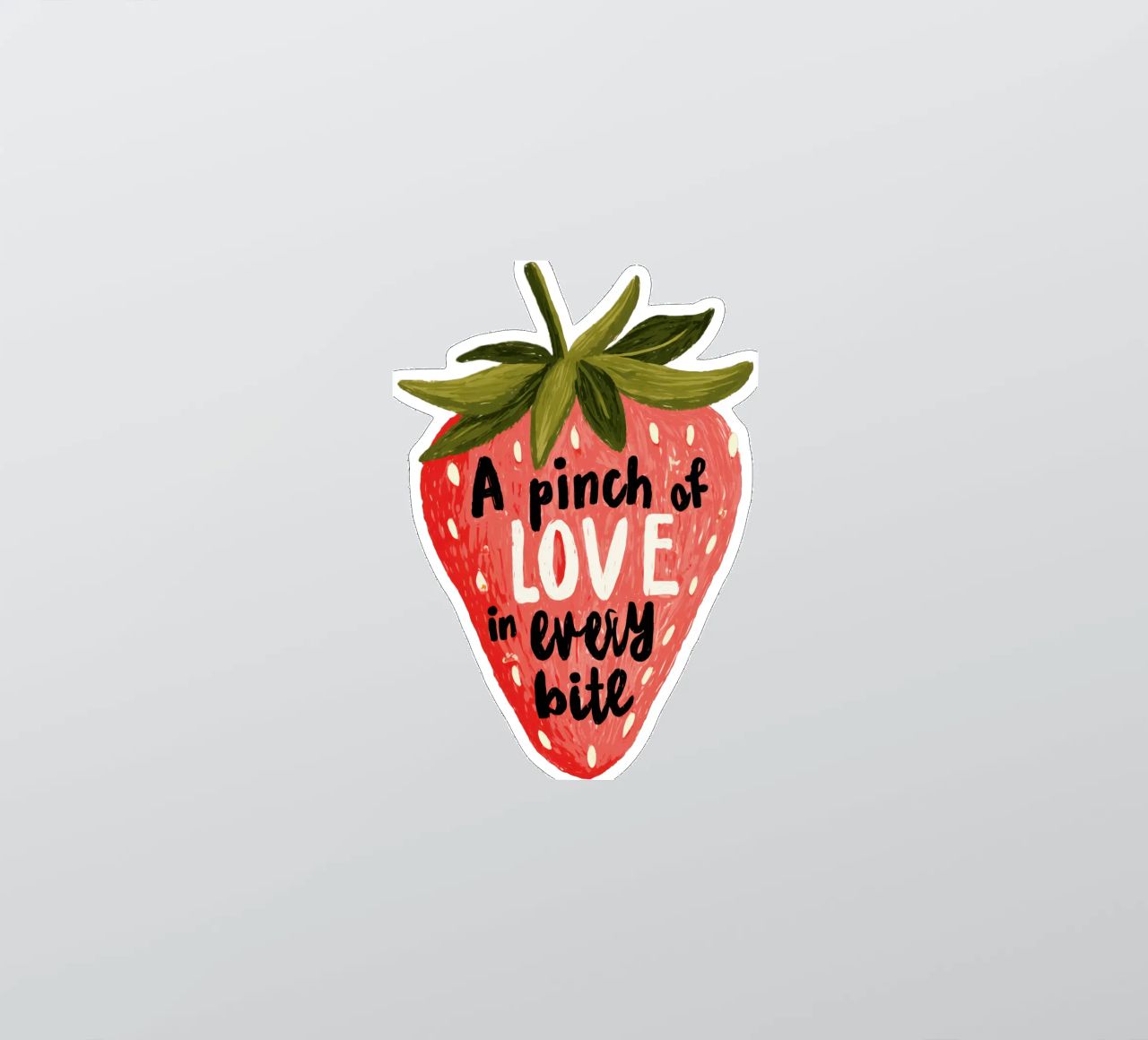 Sweet Berry Quote with Smiling Fruit and Soft Colors sticker by Modern Muse