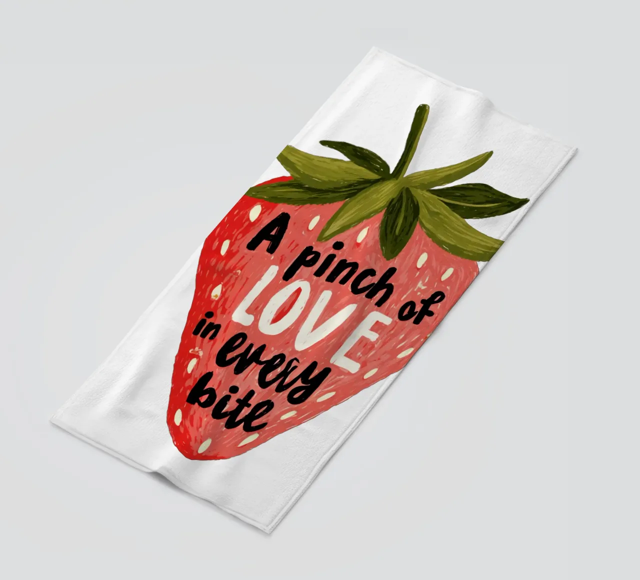 Citazione di frutti di bosco con frutta sorridente e colori tenui telo mare da Modern Muse