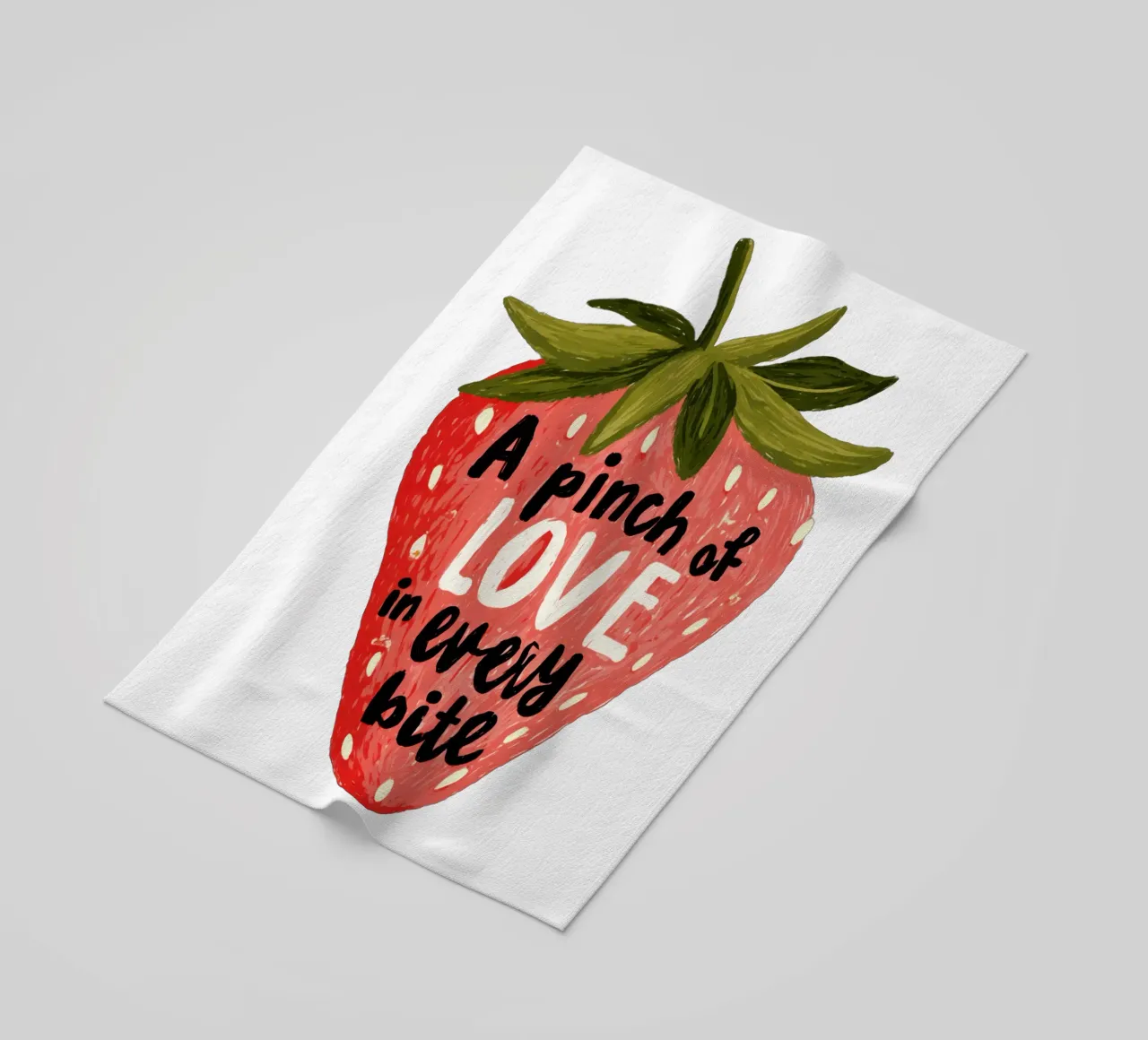 Citazione di frutti di bosco con frutta sorridente e colori tenui telo mare da Modern Muse