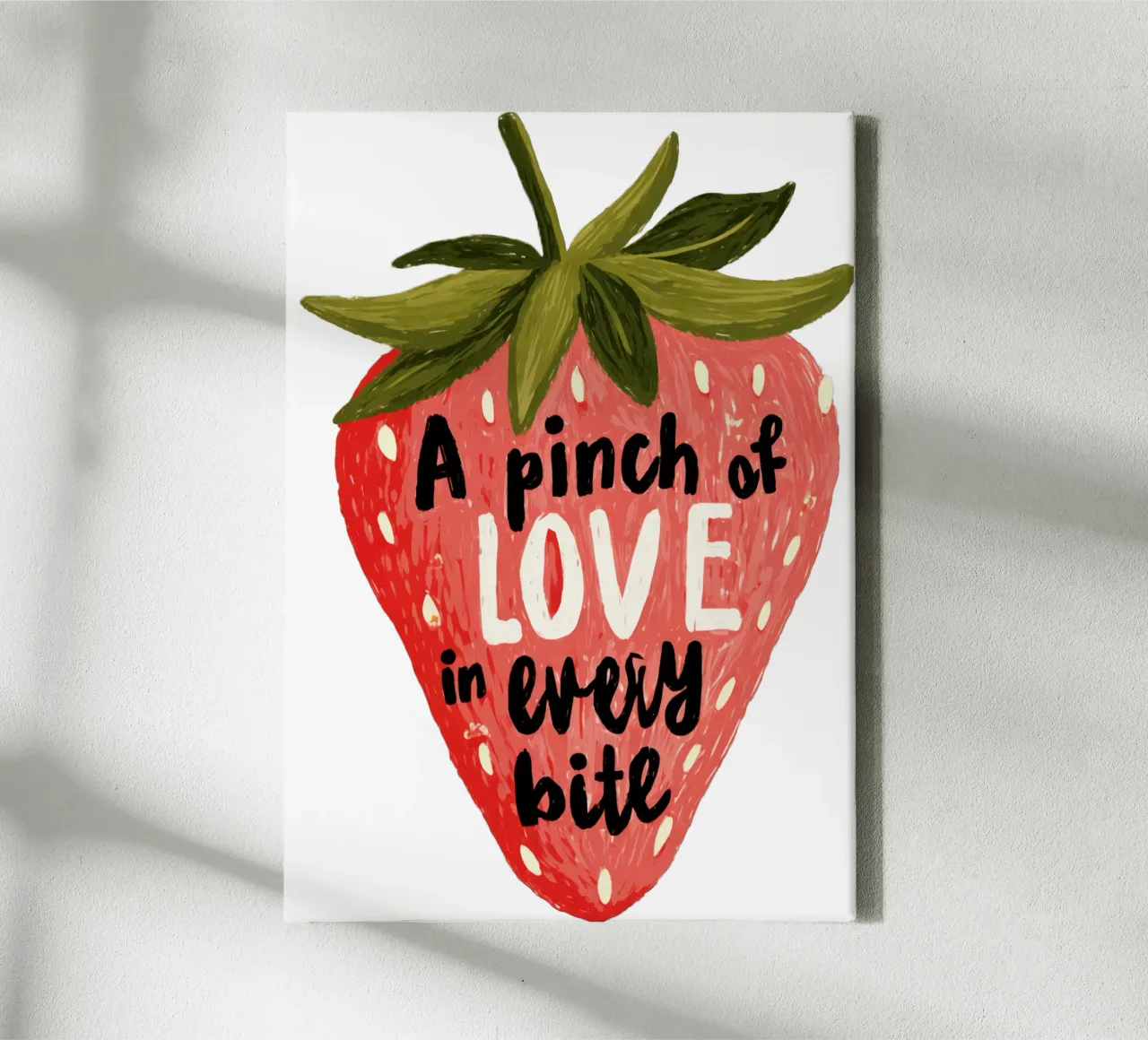 Citazione di frutti di bosco con frutta sorridente e colori tenui tela da Modern Muse