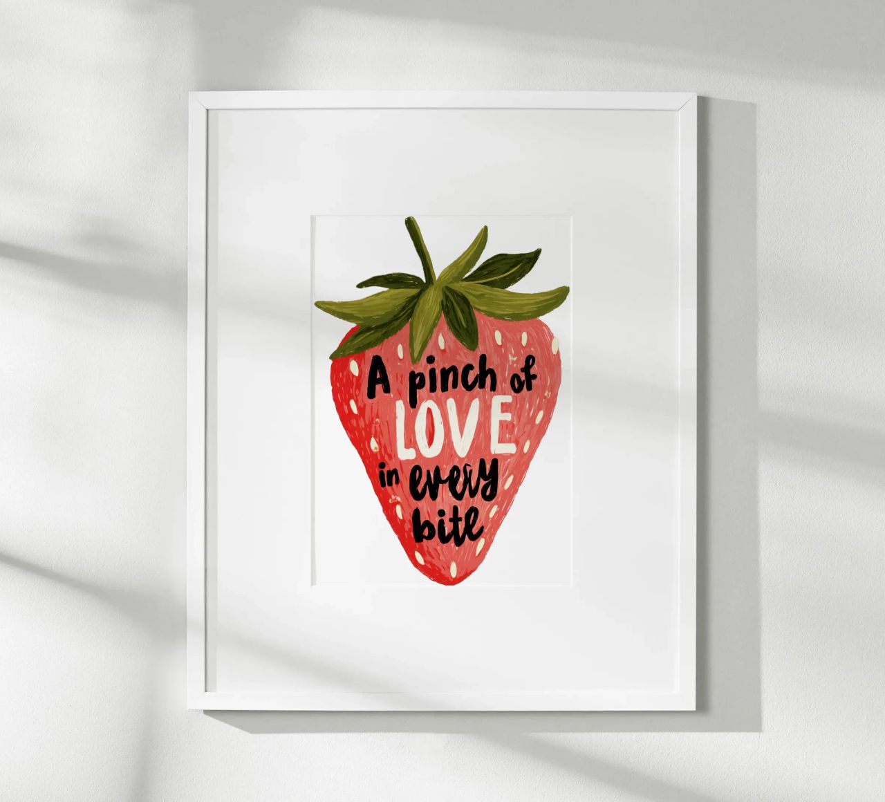 Sweet Berry Quote with Smiling Fruit and Soft Colors poster by Modern Muse
