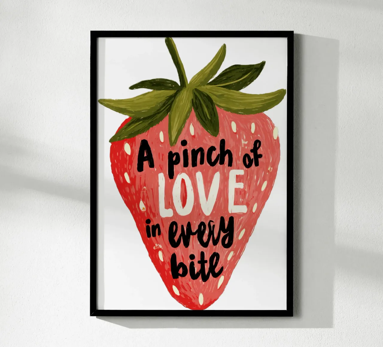 Citazione di frutti di bosco con frutta sorridente e colori tenui poster da Modern Muse