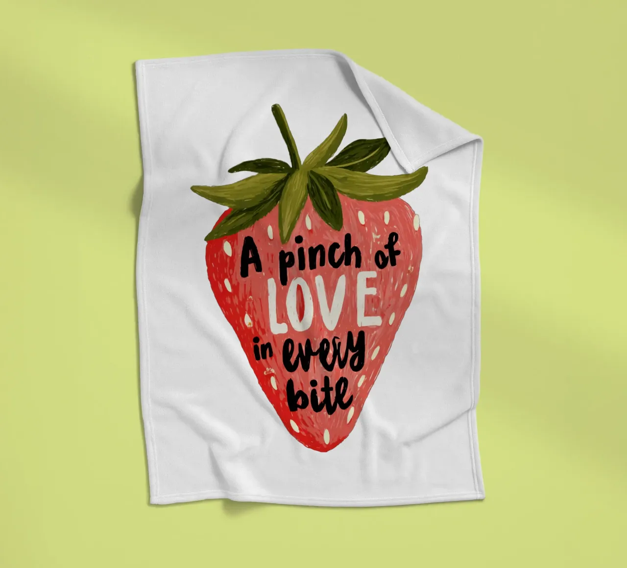 Citazione di frutti di bosco con frutta sorridente e colori tenui coperta in pile da Modern Muse