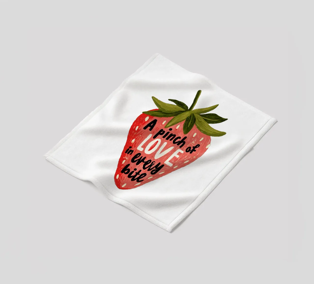 Citazione di frutti di bosco con frutta sorridente e colori tenui coperta in pile da Modern Muse