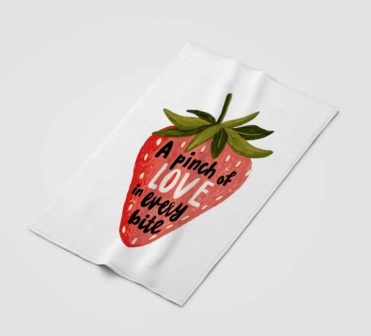 Sweet Berry Quote with Smiling Fruit and Soft Colors fleece blanket by Modern Muse