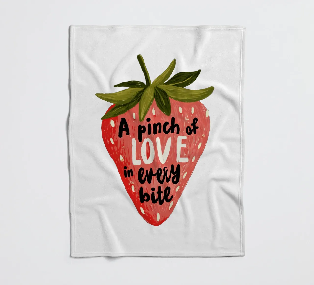 Citazione di frutti di bosco con frutta sorridente e colori tenui coperta in pile da Modern Muse