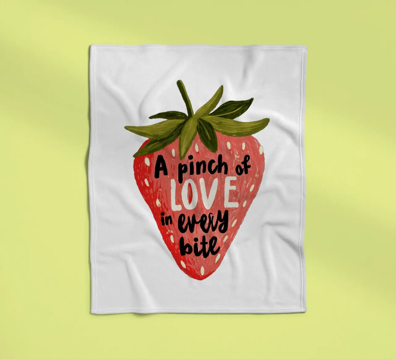 Citazione di frutti di bosco con frutta sorridente e colori tenui coperta in pile da Modern Muse