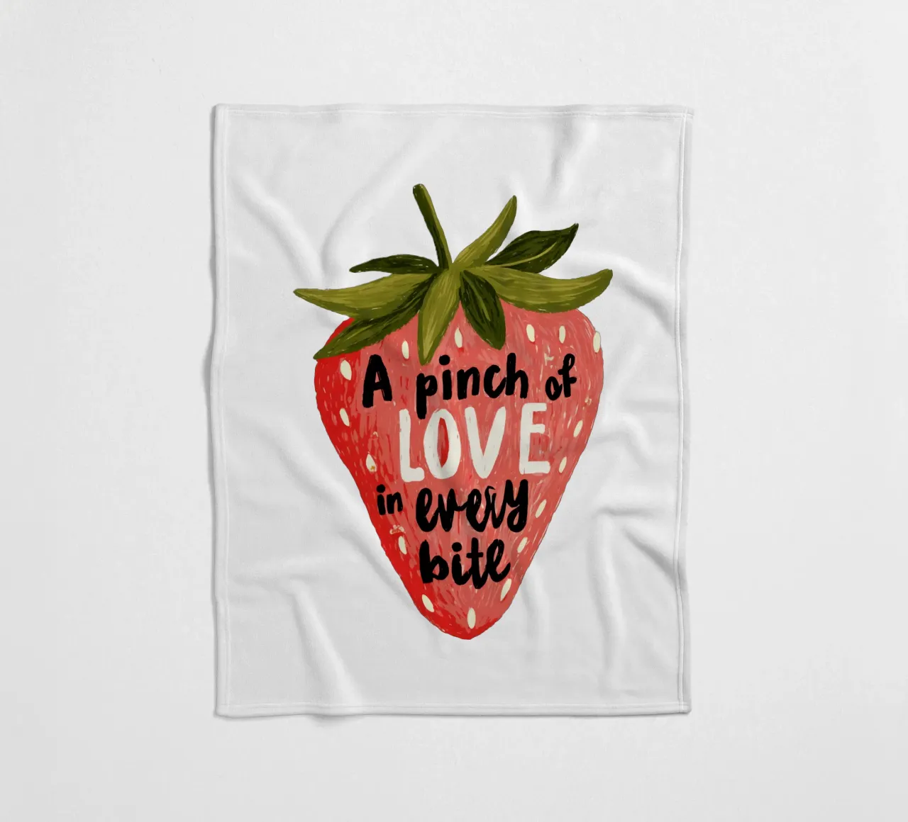 Citazione di frutti di bosco con frutta sorridente e colori tenui coperta in pile da Modern Muse