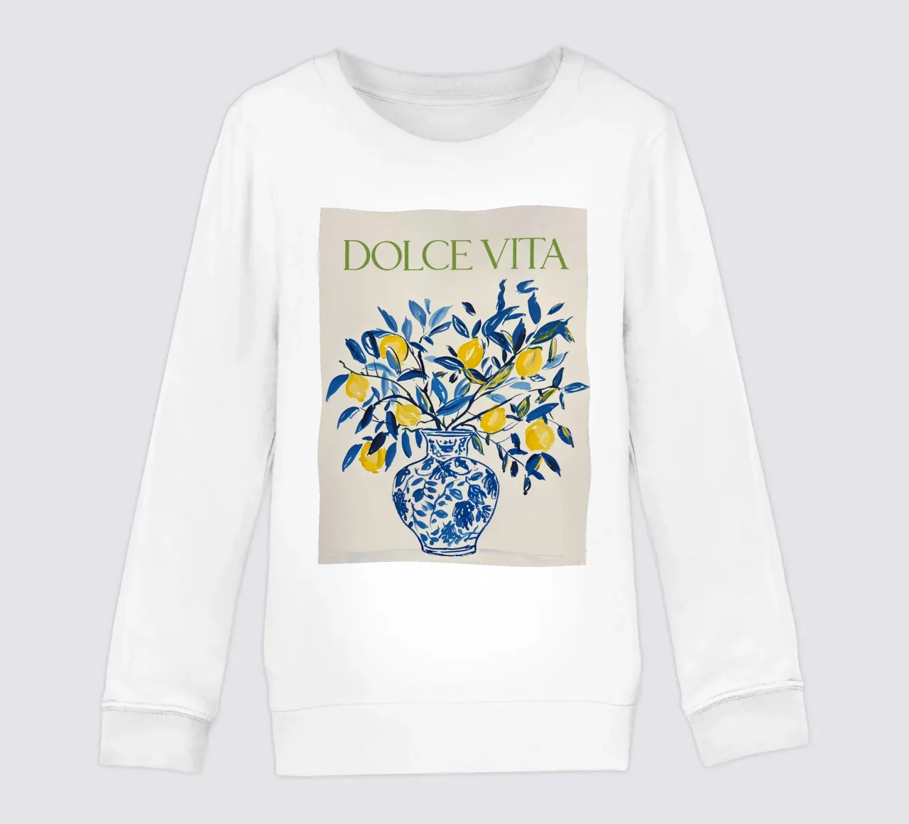 Zitrone drucken, Italien Poster, Zitrone Kinder Sweatshirt von DolceVita