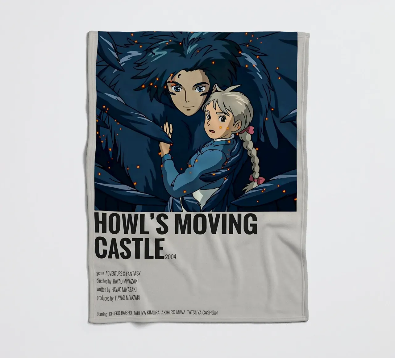 HOWL'S MOVING CASTLE 2004 coperta in pile da Totoya