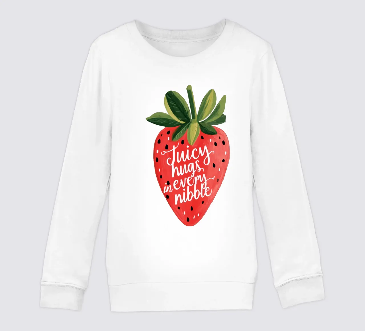 Citazione di frutti di bosco con frutta sorridente e colori tenui felpa bambino da Modern Muse