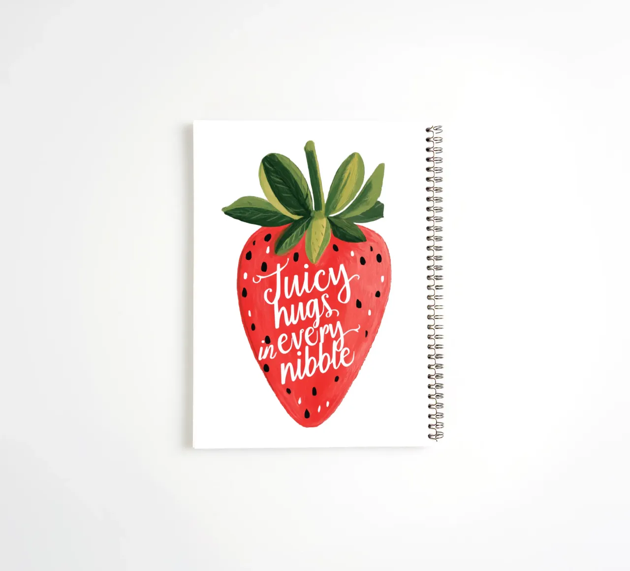 Citazione di frutti di bosco con frutta sorridente e colori tenui diario ad anelli da Modern Muse