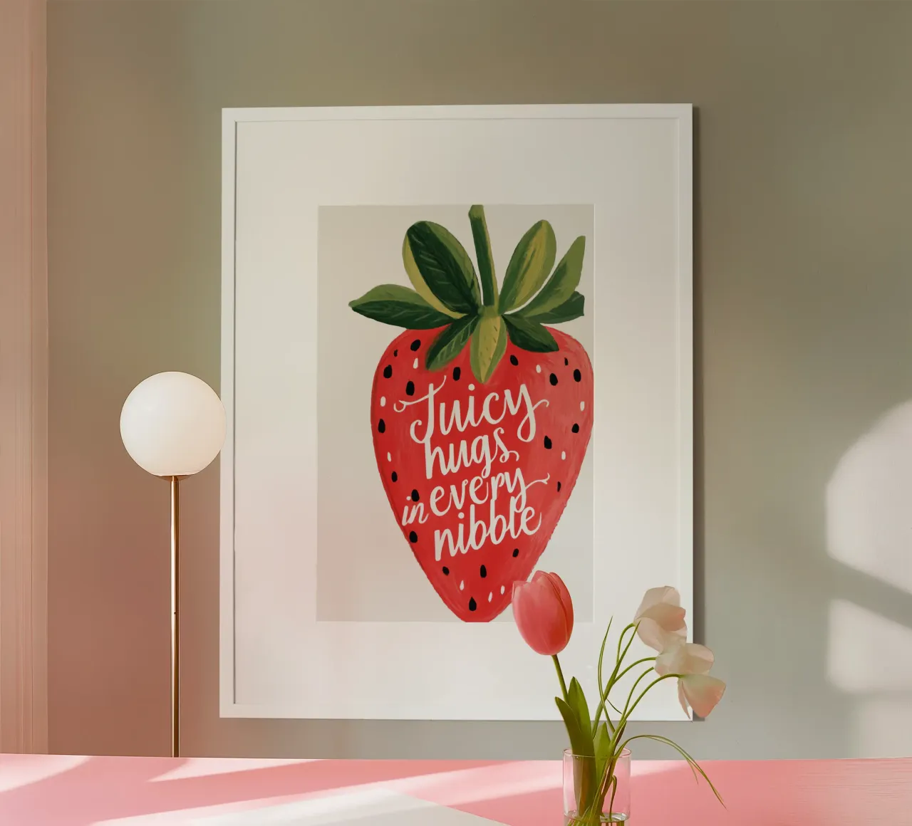 Citazione di frutti di bosco con frutta sorridente e colori tenui carta hahnemühle da Modern Muse