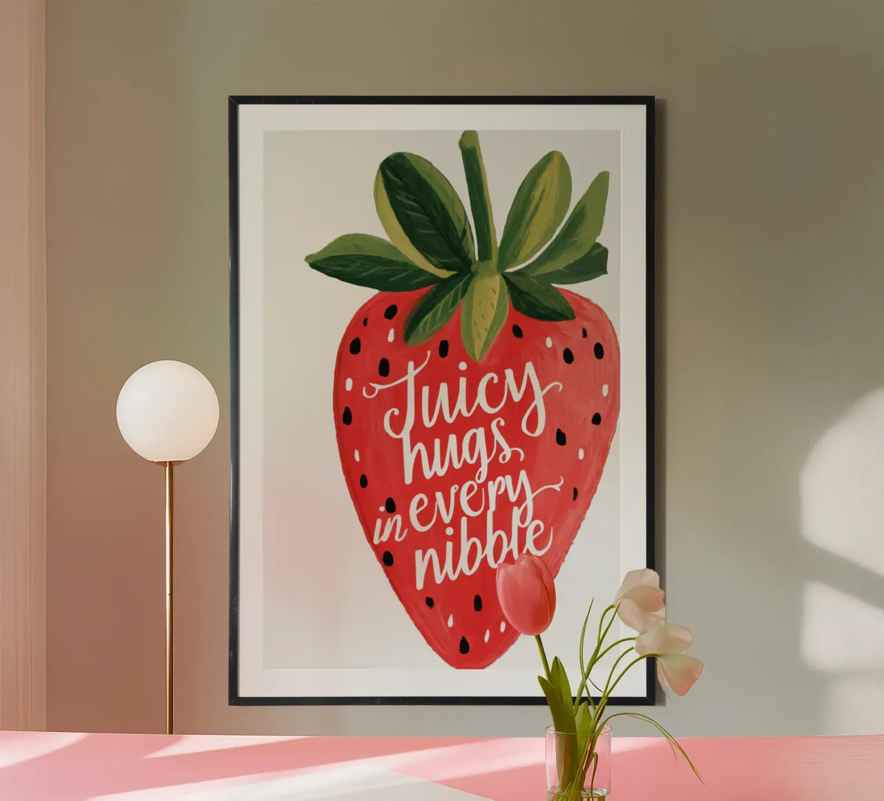 Citazione di frutti di bosco con frutta sorridente e colori tenui carta hahnemühle da Modern Muse