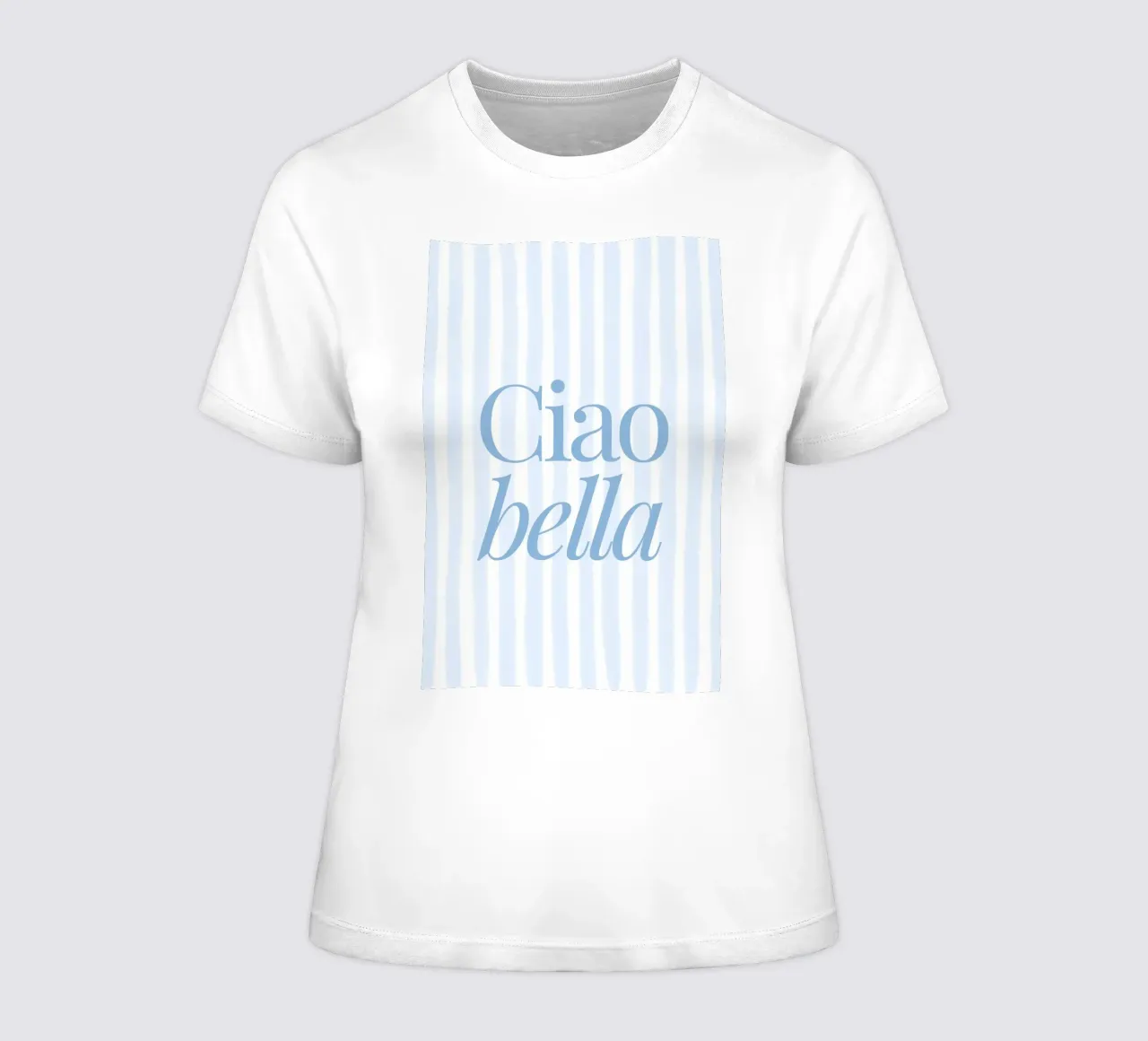Ciao Bella Print, Travel Poster, Summer Art women's fitted t-shirt by DolceVita