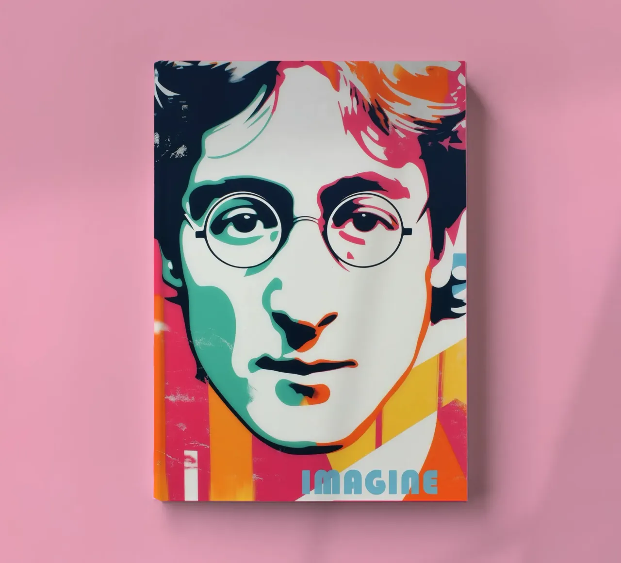 Imagine | Optimistic John Lennon Pop Art Portrait notebook by Autofocus