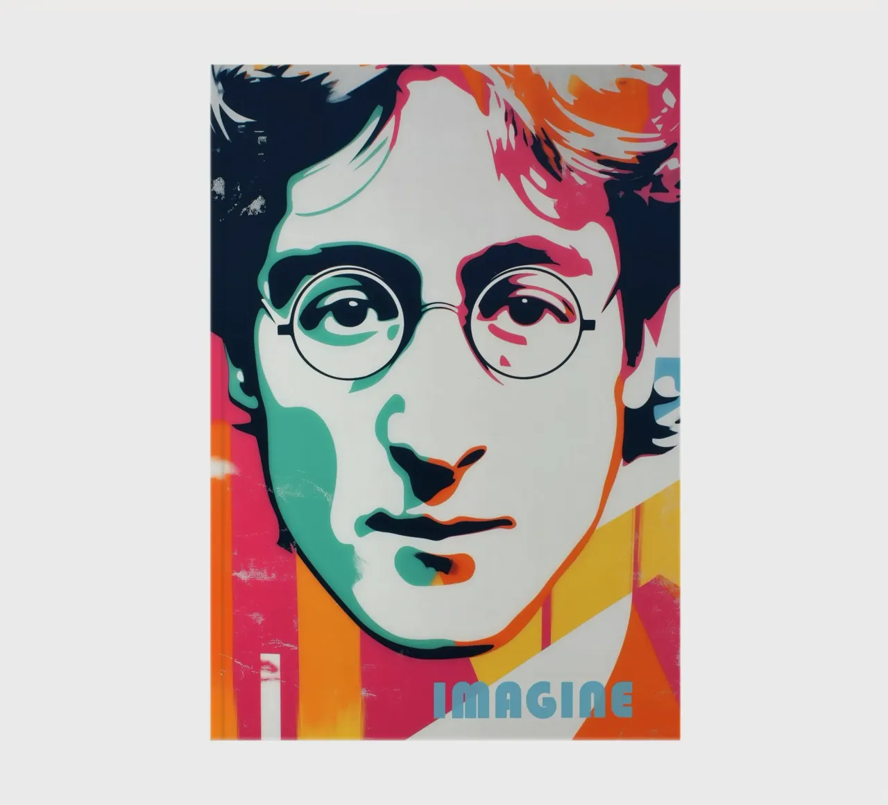 Imagine | Optimistic John Lennon Pop Art Portrait notebook by Autofocus