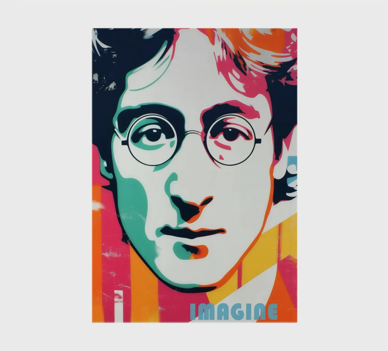 Imagine | Optimistic John Lennon Pop Art Portrait notebook by Autofocus