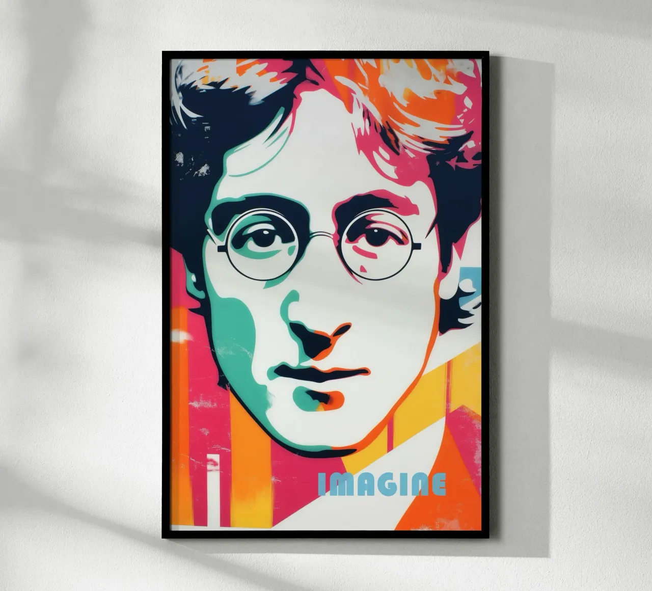 Imagine | Optimistic John Lennon Pop Art Portrait poster by Autofocus