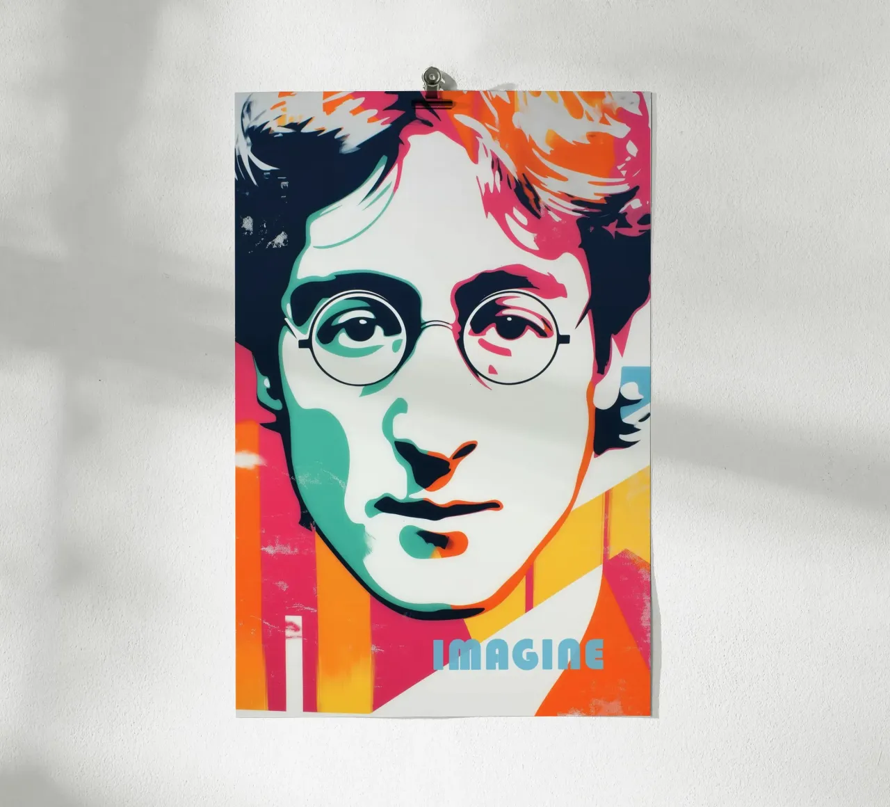 Imagine | Optimistic John Lennon Pop Art Portrait poster by Autofocus