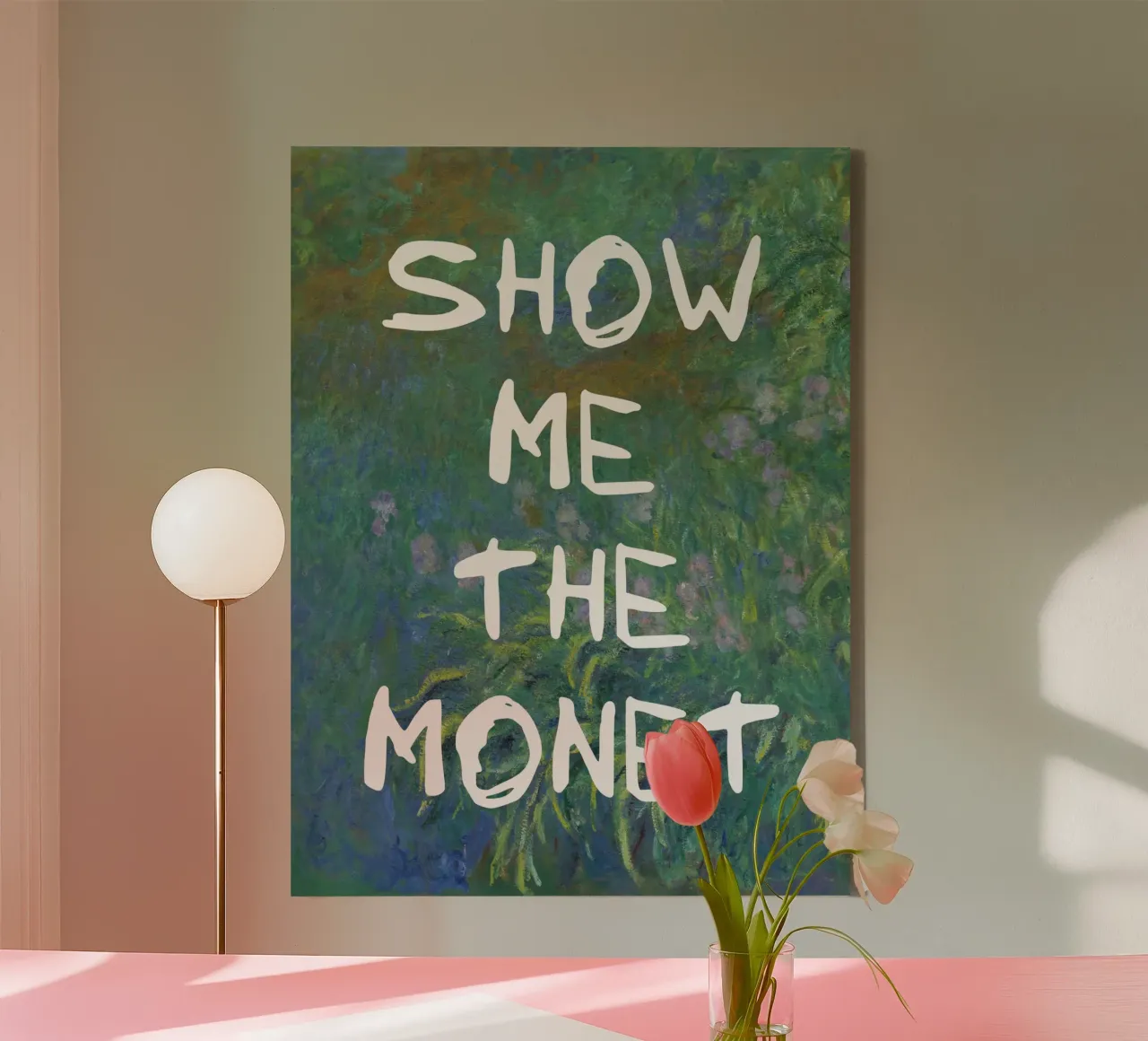 Show Me The Monet canvas by Vintagrafica