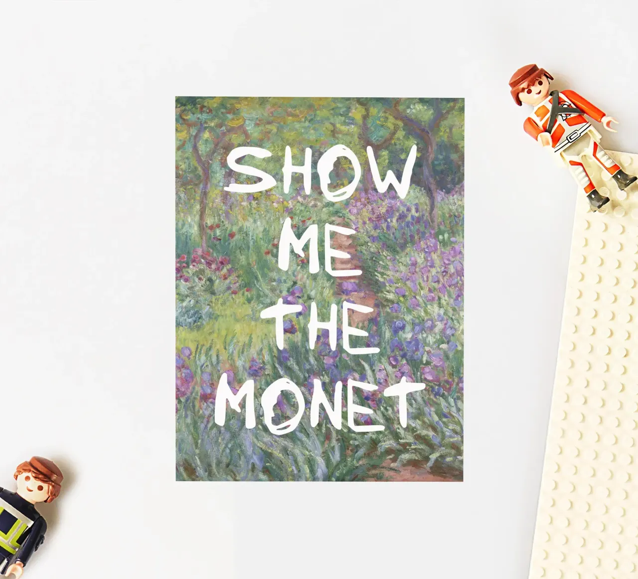 Enséñame el Monet pegatina de Vintagrafica