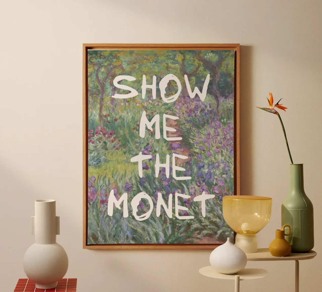 Enséñame el Monet lienzo de Vintagrafica