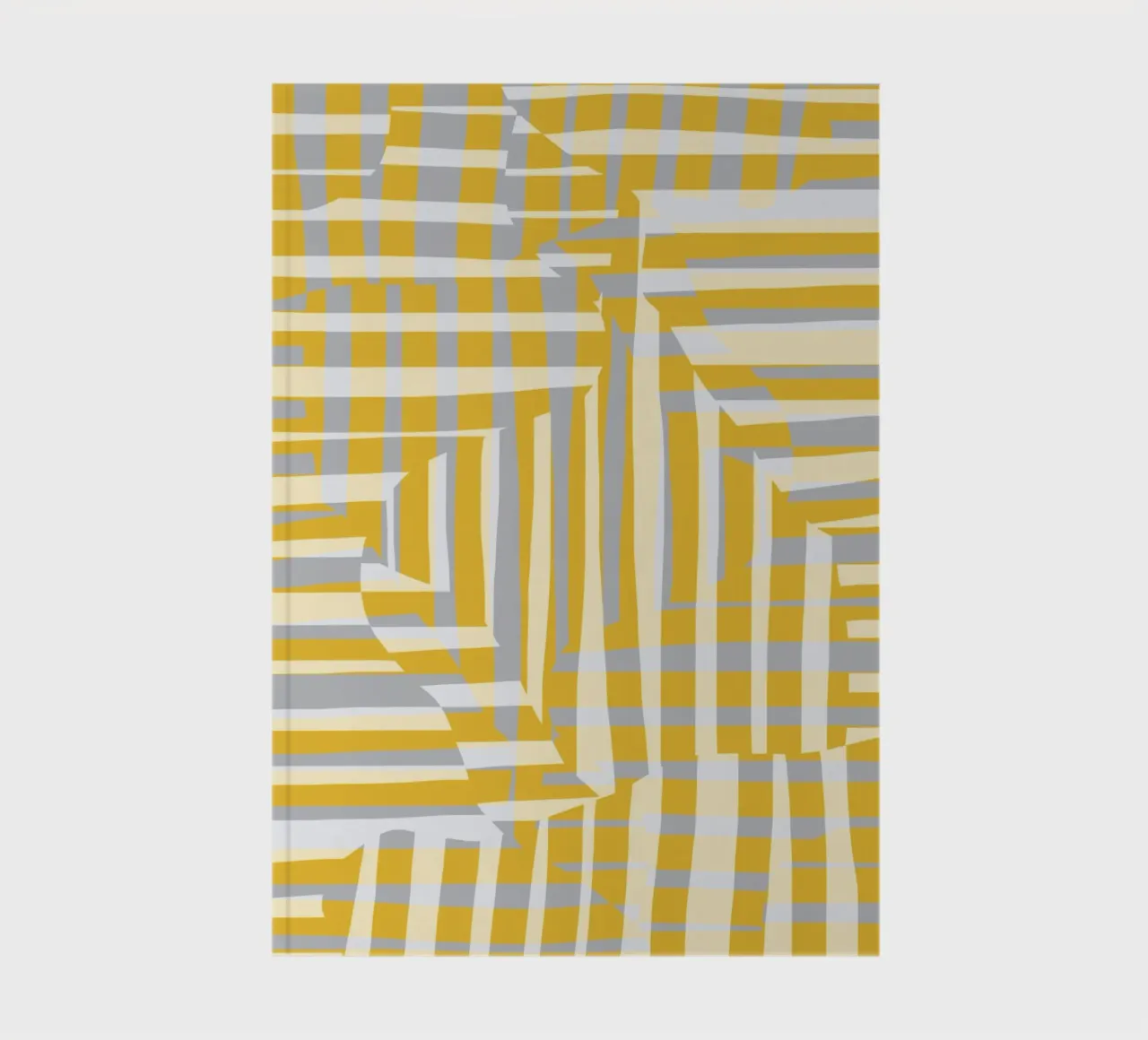 Yellow line and stripe with grey variation notebook by Little Dean
