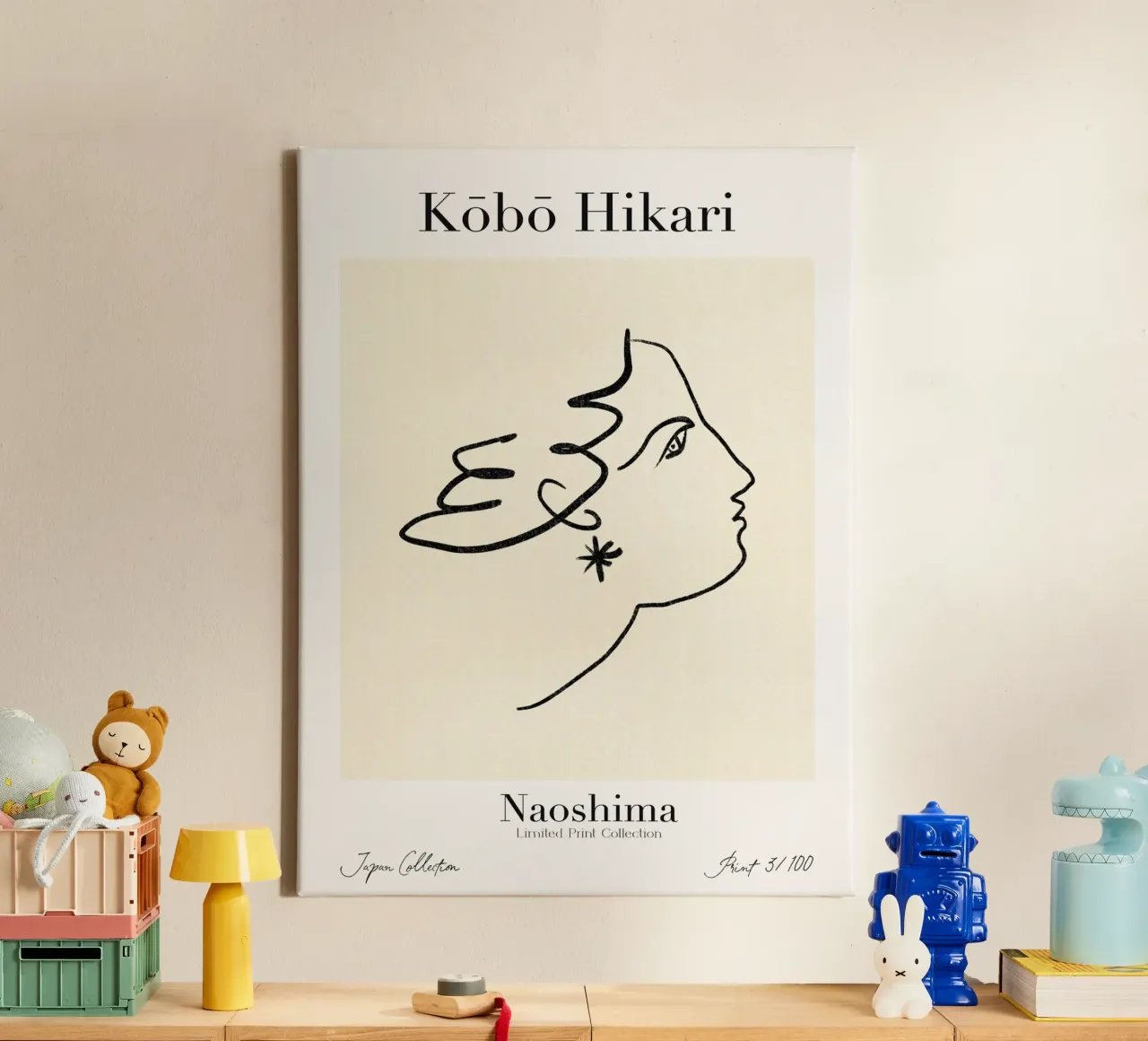 Kobo Hikari No 03 tela con Cornice a cassetta da treechild