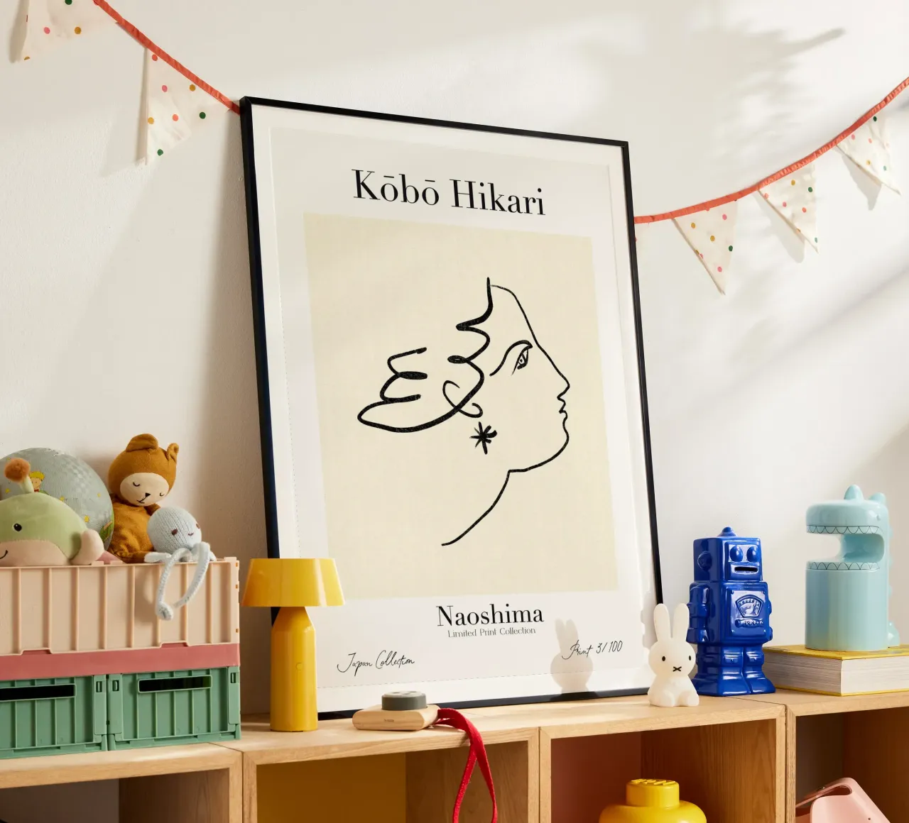 Kobo Hikari No 03 poster con telaio in plastica da treechild