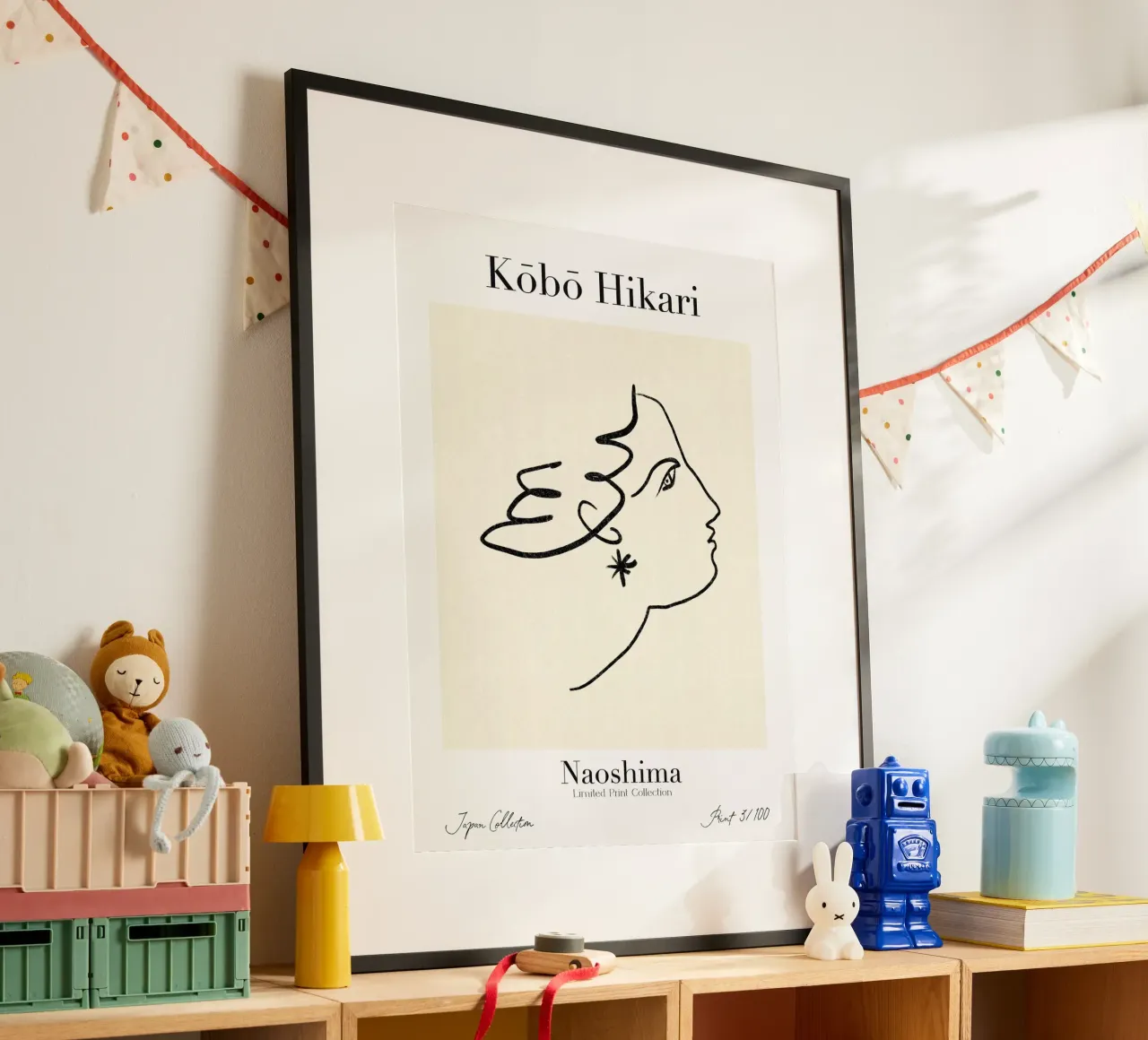 Kobo Hikari No 03 poster con telaio in plastica da treechild