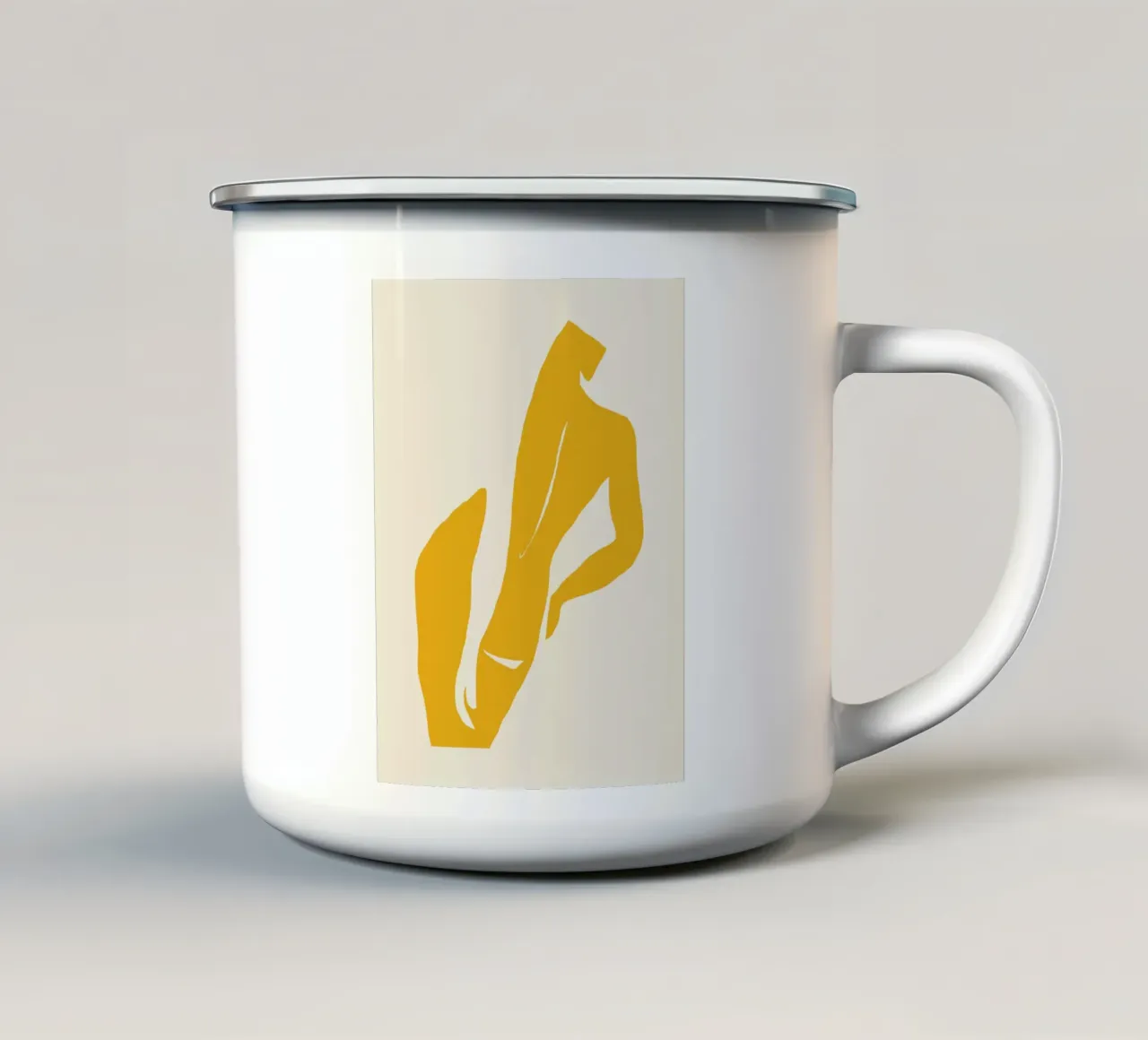 La musa gialla tazza in smalto da Little Dean