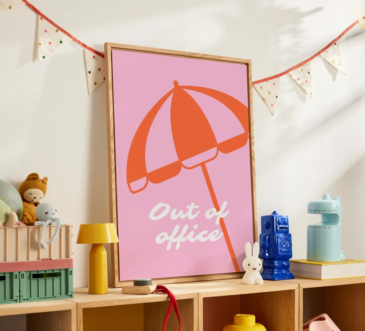 Out of office I plexiglass da Bureau Purpur