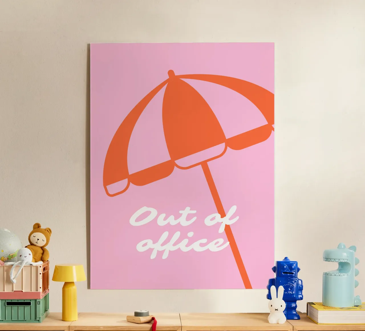 Out of office I plexiglass da Bureau Purpur