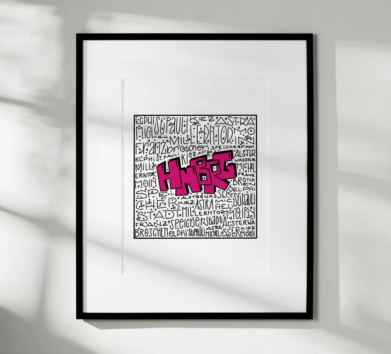 HAMBURG Poster Graffiti Hamburg Schriftzug Leinwand Hamburg Poster von LIMITED EDITION LETTERS
