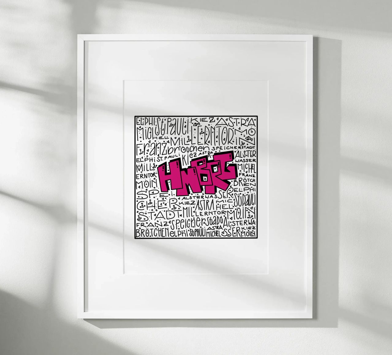 HAMBURG Poster Graffiti Hamburg Schriftzug Leinwand Hamburg Poster von LIMITED EDITION LETTERS